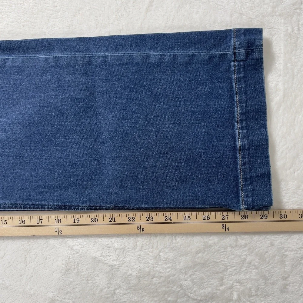 J. Crew High Rise Trouser Jeans Women Sz 28 Blue Wide‎ Leg Stretch